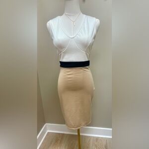 Elegant Sleeveless  office Dress size small .